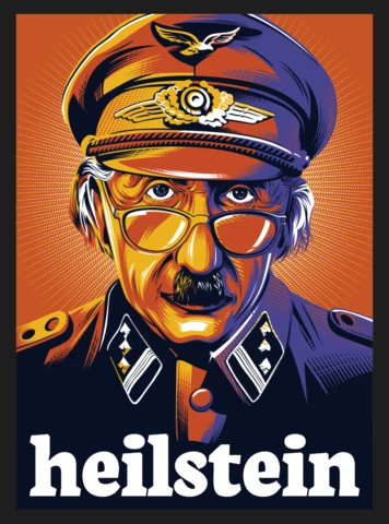Heilstein einstein hitler humor negro parodia plantilla de diseño de camiseta