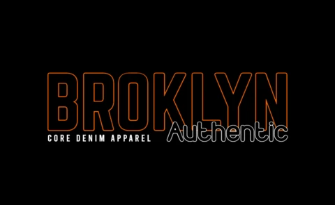 Brooklyn Denim Typography T-Shirt Design Template