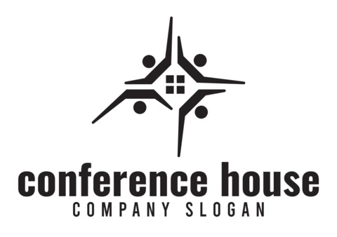 Modèle de logo pour le centre de conférence