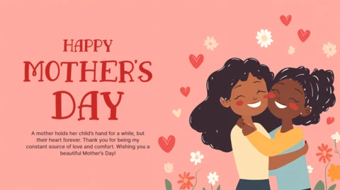 Happy Mother's Day Editable Template - Whimsical Illustration Design