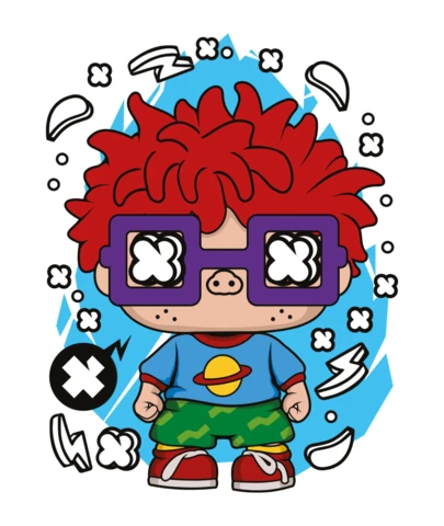 Modèle de conception de t-shirt de culture pop Rugrats Chuckie Finster