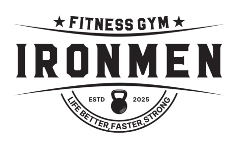 Fitness Center Iron Men Logo Design Template
