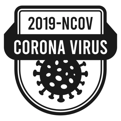 Szablon projektu logo wirusa Corona