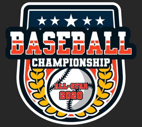Baseball-Meisterschaft Logo Design Vorlage
