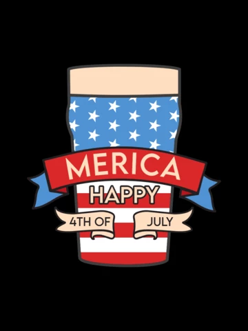 American Independence Day Merica Beer T-Shirt Template Design