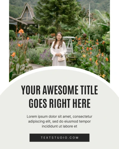 Garden Lifestyle Blog Post Template with Female Gardener