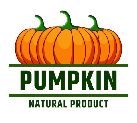 Modello di logo per zucca naturale