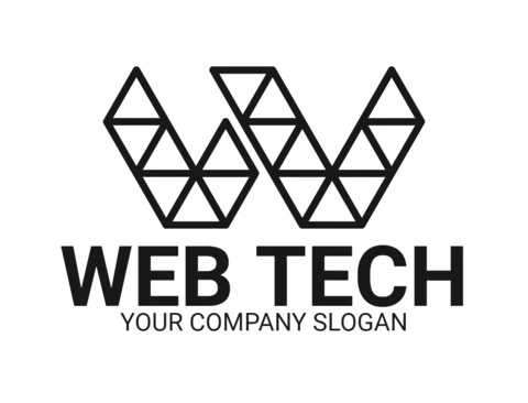 Plantilla de diseño de logotipo de tecnología web