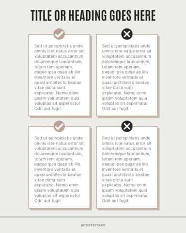 Errores a evitar plantilla de diseño de post de instagram