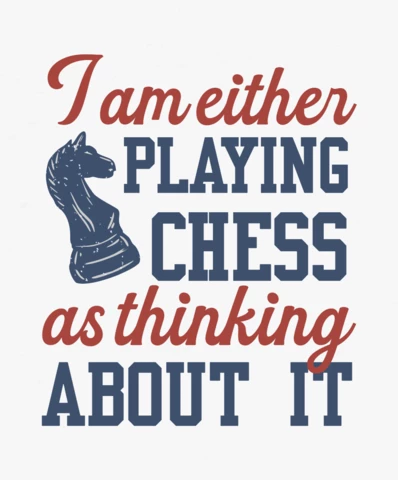Playing Chess Vintage T-shirt Design Template
