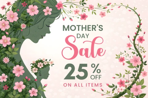 Floral Mother's Day Sale Template Design – Promotional Banner