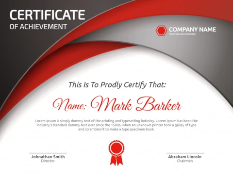 Corporate Employee Certificate Award Post Design Template