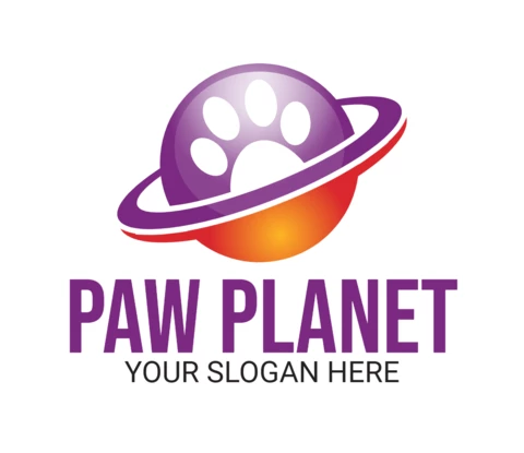 Modelo de design de logotipo do Paw Planet