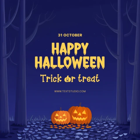 Plantilla de diseño de Halloween espeluznante con calabazas para tarjetas de felicitación