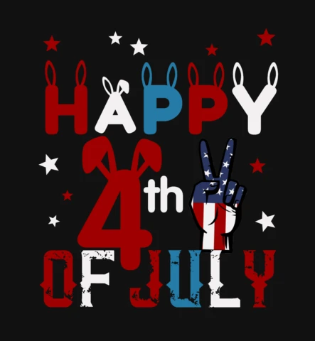 Szablon koszulki America happy 4th of July