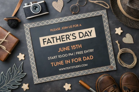 Editable Father's Day Celebration Template | Rustic Chic Design for Events