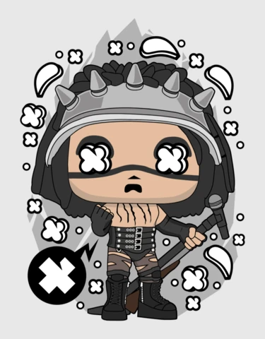 Marilyn Manson Cartoon Pop Culture Apparel Character Design Template