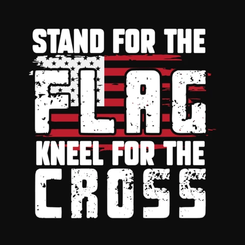 Stand For The United States Flag Veteran T-Shirt Design Template