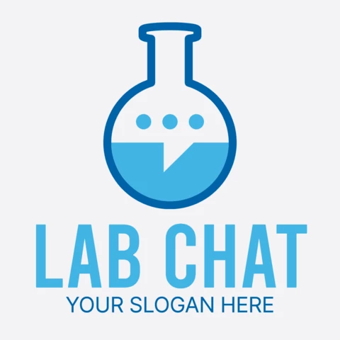 Modèle de logo coloré pour le chat de laboratoire