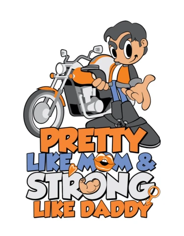 Modèle de t-shirt enfant motard caricatural