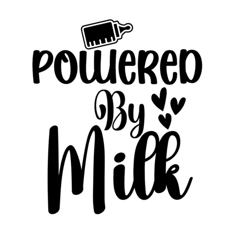 Szablon koszulki dziecięcej Powered by milk