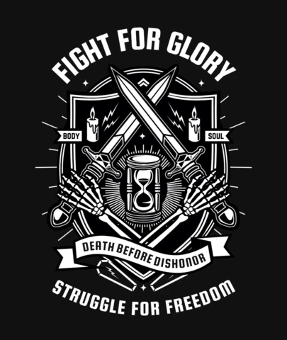 Fight For Glory T-Shirt Design Template