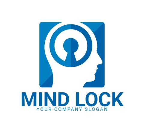 Mind Lock Logo Design Template
