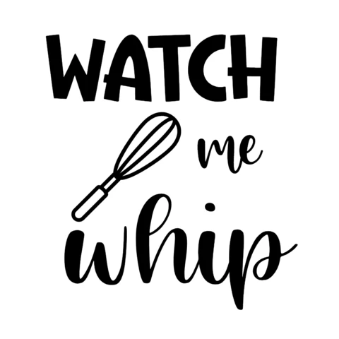 Watch Me Whip Kitchen T-Shirt Design Template