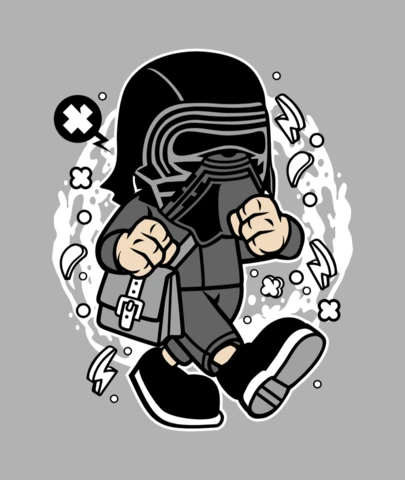 Modèle de conception de t-shirt de personnage de dessin animé de travailleur de Kylo Ren