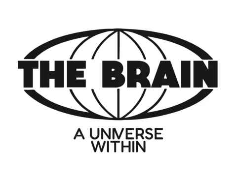 Plantilla de diseño de camiseta con forma abstracta de cerebro de streetwear de identidad cognitiva y mensaje motivacional.
