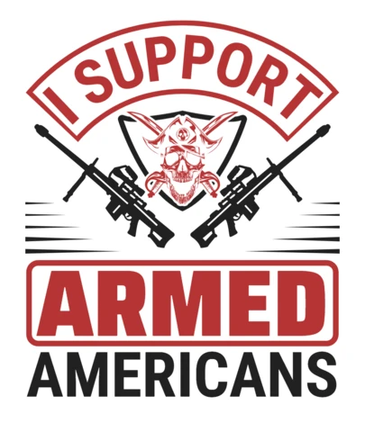 Vintage Military Style Design Template: I Support Armed Americans