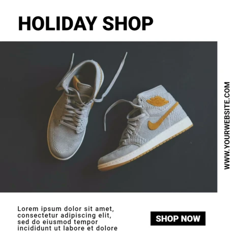 Streetwear Shop Sneakers Commercial Instagram Post Design Template