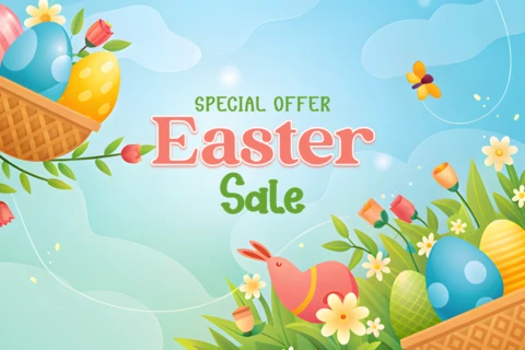 Colorful Easter Sale Design Template for Spring Promotions
