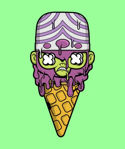 Mojo Jo Ice Cream Cartoon Caricature Pop Culture T-Shirt Design Template