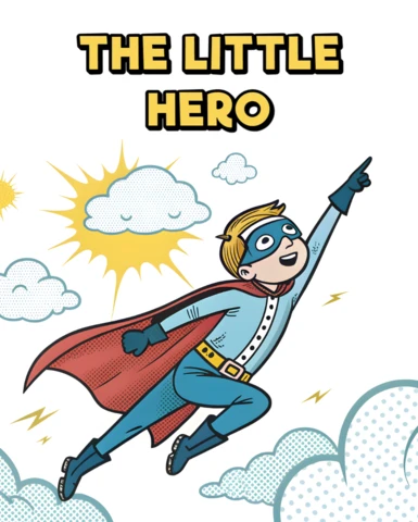 Superhero Kid Design Template for Children's Party Invitations