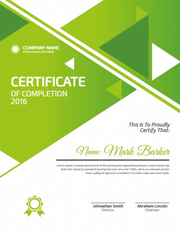Abstract Modern Corporate Certificate Post Design Template