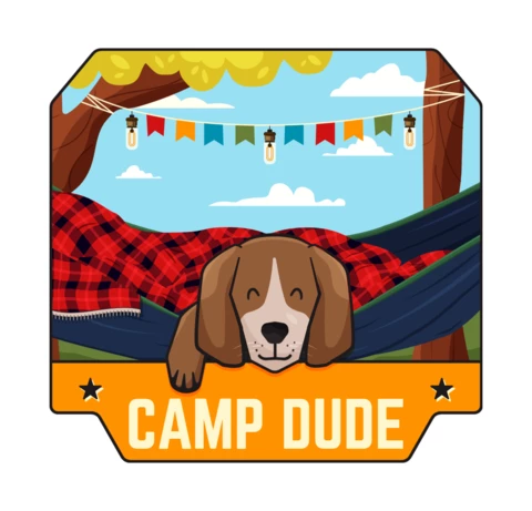 Badge d'identification pour les chiens de camping