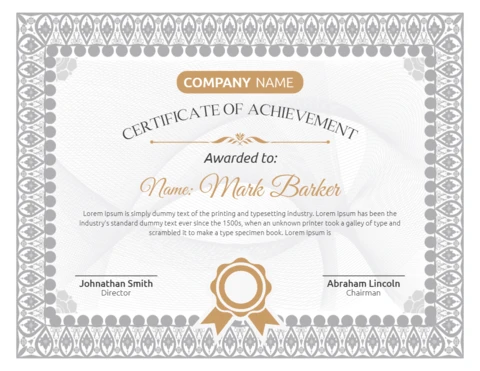 Traditional Retro Vintage Certificate Post Design Template