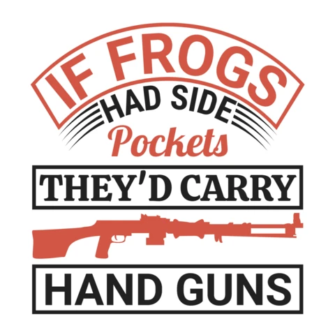 Modelo de design de tipografia extravagante: gráfico "if frogs had side pockets" (se os sapos tivessem bolsos laterais)