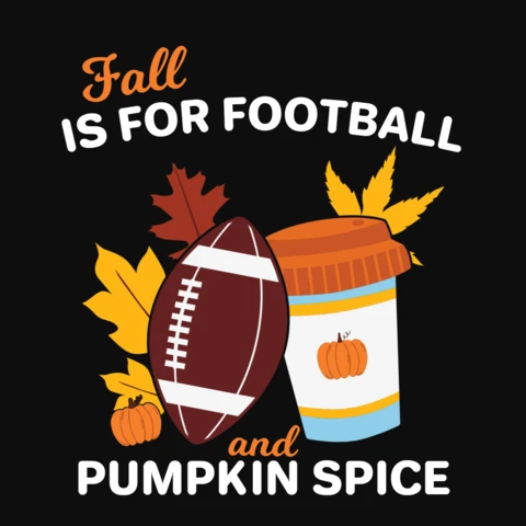 Football And Pumpkin Thanksgiving T-Shirt Template