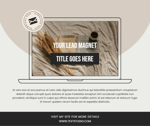 Lead Magnet With Coffee And Book Imagery Post Design Template