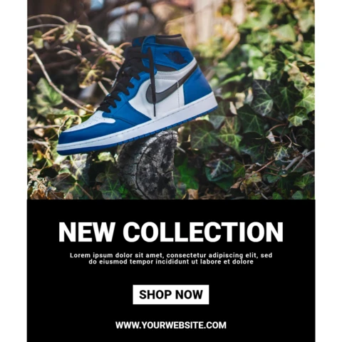 New Streetwear Collection Sneakers Ad Instagram Post Design Template