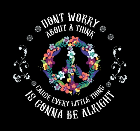 Peace And Love Hippie Quote T-shirt Design Template