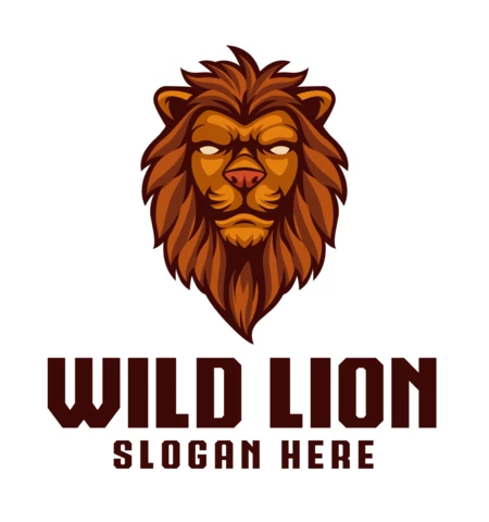 Wild Lion Logo Design Template