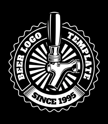 Plantilla de diseño de logotipo de prensa de cerveza