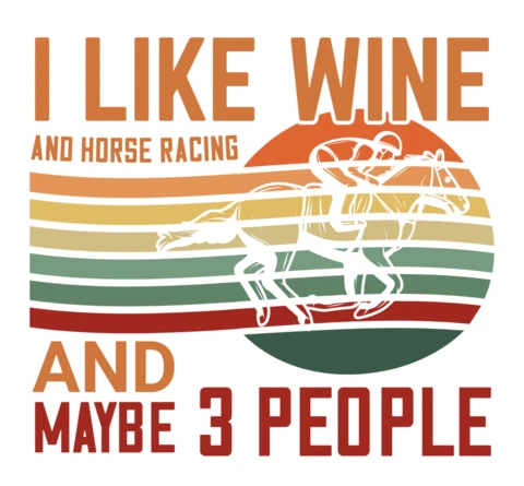 Retro Typography Design Template for Wine and Horse Racing Enthusiasts