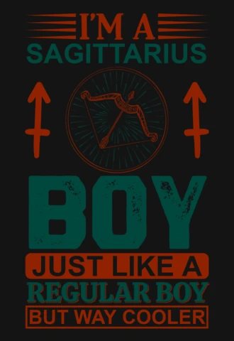 Ik ben een Boogschutter jongen sterrenbeeld t-shirt ontwerpsjabloon