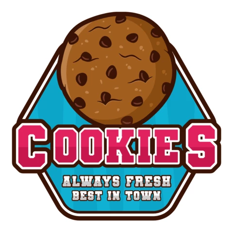 Plantilla de diseño del logotipo de galletas siempre frescas