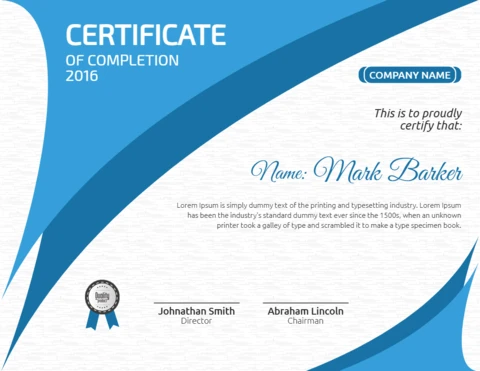 Abstract Certificate Of Appreciation With Modern Shapes Post Design Template
