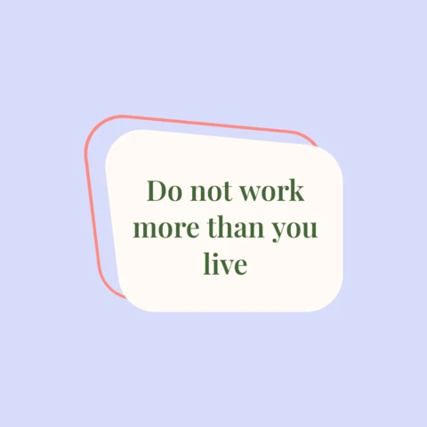 Work Life Balance Quote Instagram Post Design Template